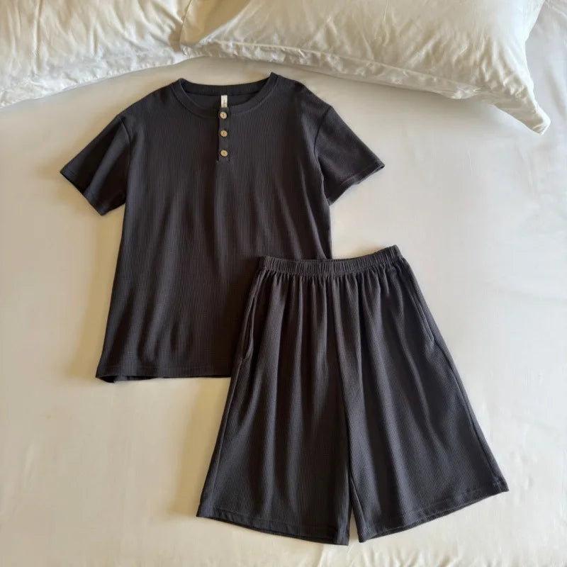 Summer Wear Sleepwear Women's Pajamas with Shorts Female Clothing Pajamas for Women Nightwear Solid Color Night Wear Ladies