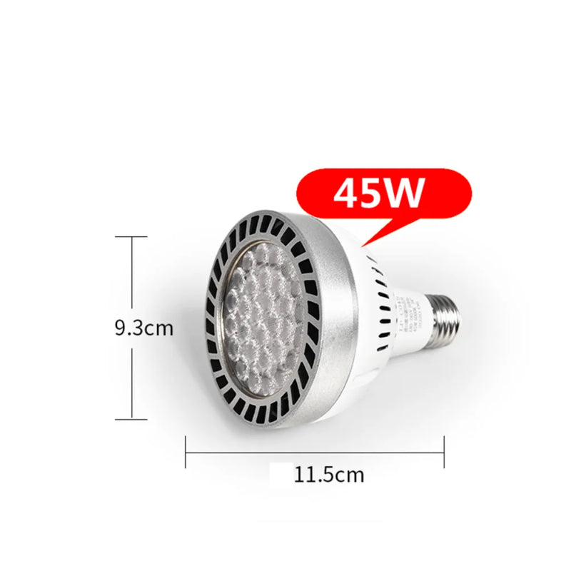 អំពូលភ្លើង LED ប្រើប្រាស់បានយូរក្នុងផ្ទះ ថាមពលខ្ពស់ Par30 35w 45w E27 ចង្កៀងសន្សំសំចៃថាមពលភ្លឺខ្លាំង 220v ភ្លើងបំភ្លឺពេលថ្ងៃ