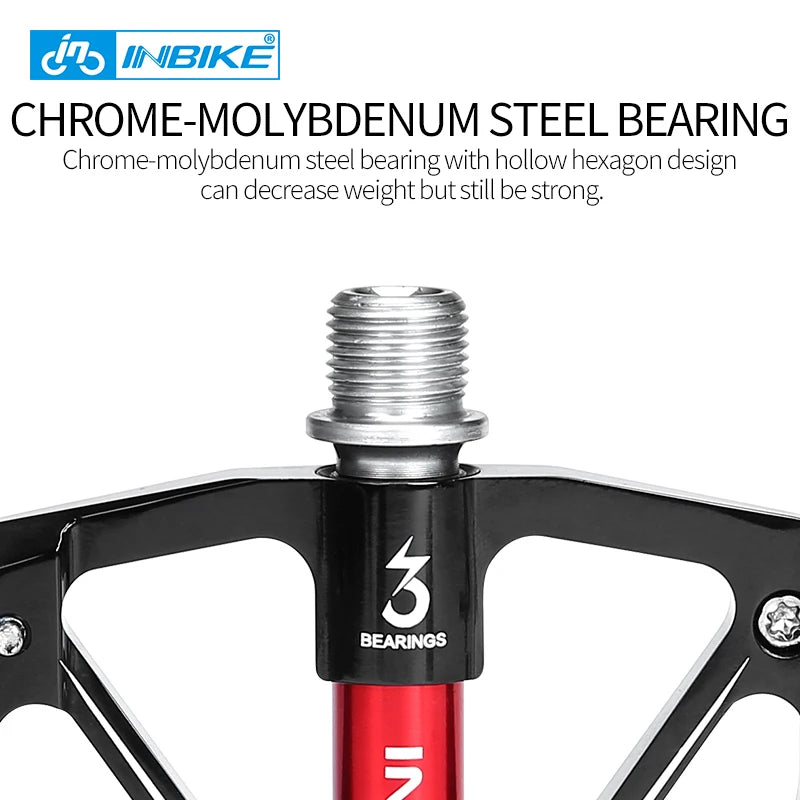 INBIKE Final Discount! Bicycle Pedals, Lightweight,Aluminum Alloy Road Bike Pedals Sealed Bearing Widened Dustproof  Accessories