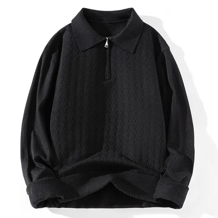 New Arrival Autumn/Winter Half-Zip Knitted Sweater for Men (Base Layer Top)