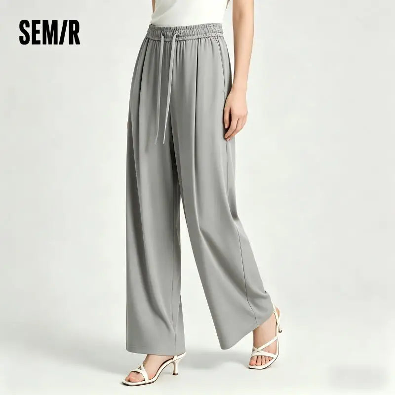 Semir Women Pants UV 2026 Protection Cooling Quick Dry Pleated Wide Leg Urban Casual Everyday Style Soft Comfortable