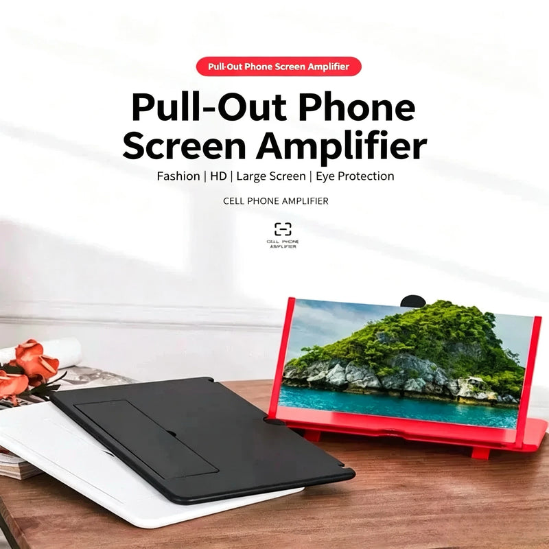 12Inch Cell Phone Screen Amplifier Mobile Phone Holder Mobile Phone HD Portable Phone Screen Video Magnifier Stand Bracket