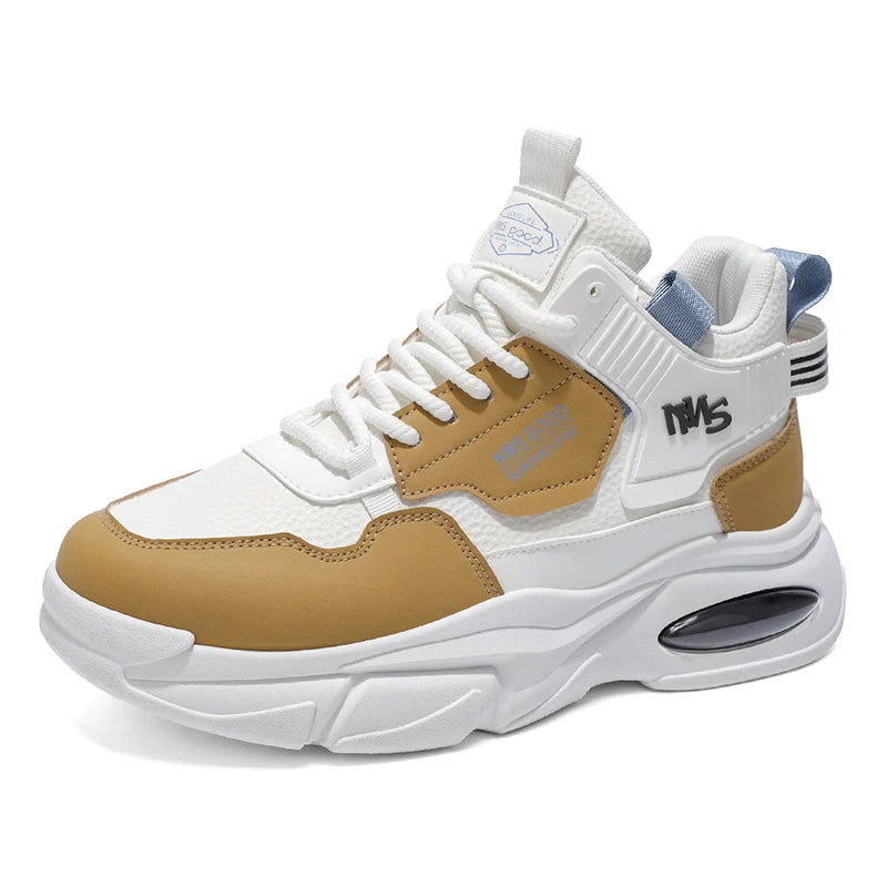 Men's Thick sole casual sneakers four season breathable light soft-sole non-slip fashion outdoor running shoes speed sports shoe