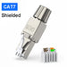 ZoeRax Cat6A Cat7 Cat8 Toolless Field Termination Plug, Shielded (STP), PoE++ (4PPoE), Modular RJ45 Male Connector CAT7 STP CHINA