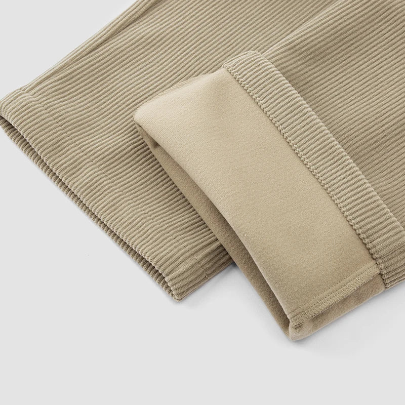 Semir Casual Pants Men Corduroy Loose Tapered Pants Half Elastic Waist 2025 Winter New Long Pants Simple Versatile Men'S Wear