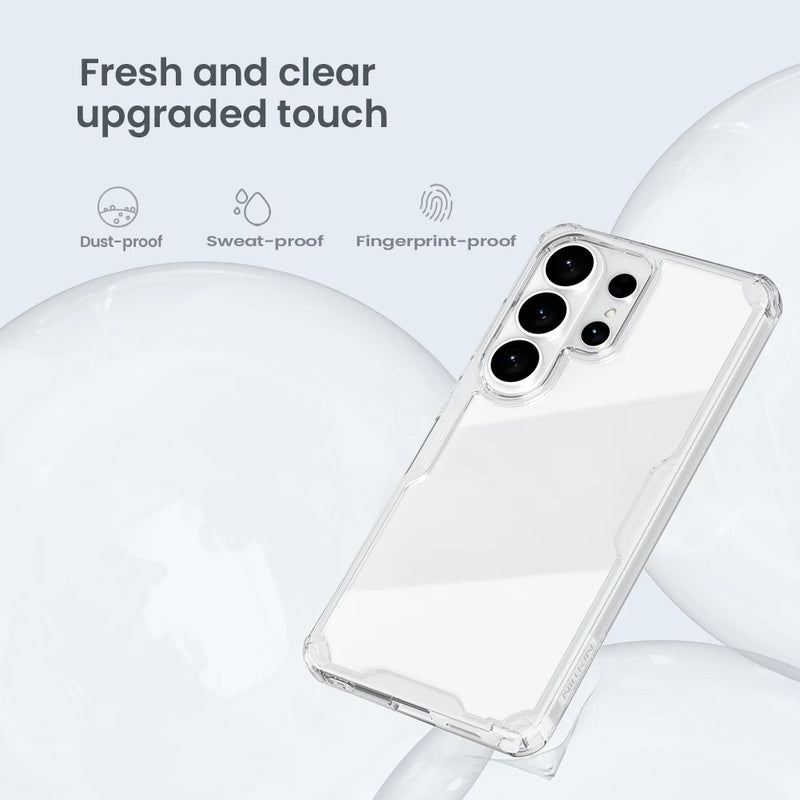 NILLKIN For Samsung Galaxy S26 Ultra Case Nature Pro TPU Hybrid Classic Transparent Back Cover For Samsung S26/S26 Plus Cases