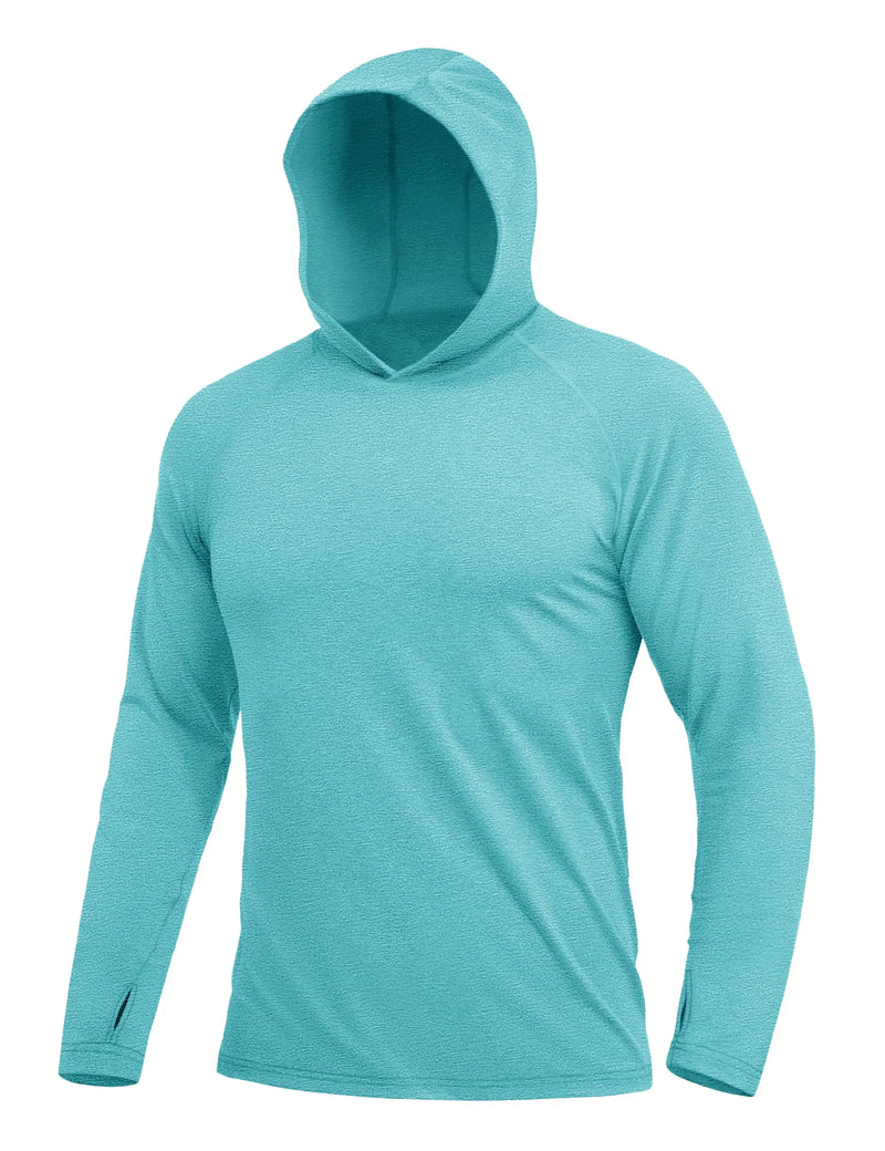 TACVASEN UPF 50+ Sun Protection Hoodie Shirts Men's Long Sleeve T-shirts Lightweight Quick Dry Pullovers Swim Fishing Tee Tops