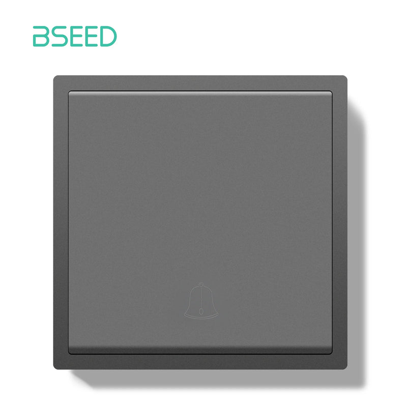 BSEED E Series Mechanical Push Button Switch Doorbell Switch Automatic Rebound Switch for Door Plastic Frame 10A 220V