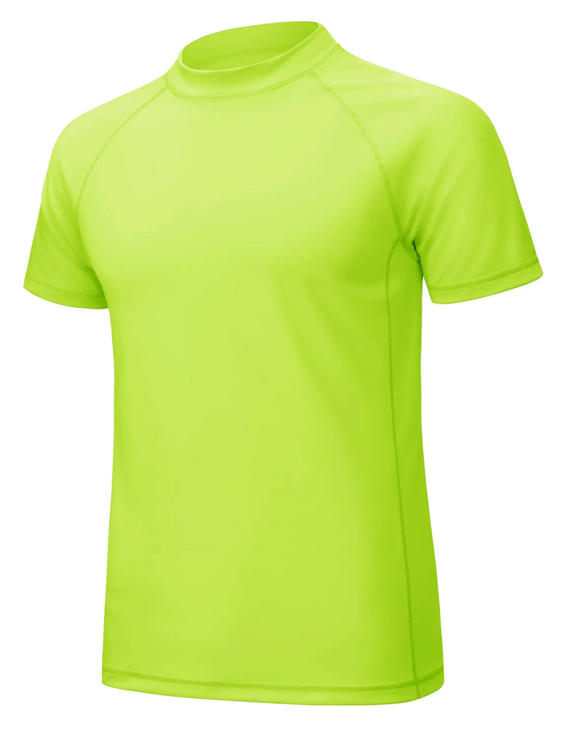 TACVASEN Men's Summer UPF 50+ Swim Water Rash Guard Shirts Quick Dry Fishing Stretch Lightweight Outdoor Running Short Shirts