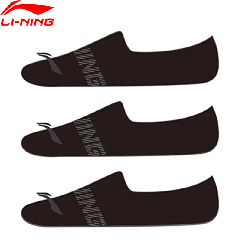 ស្រោមជើង Li-Ning Unisex 3គូ ទំហំ 22-28សង់ទីម៉ែត្រ មានខ្យល់ចេញចូលបានល្អ ស្រោមជើង LiNing សម្រាប់បុរស និងស្ត្រី ទាន់សម័យ AWTV045