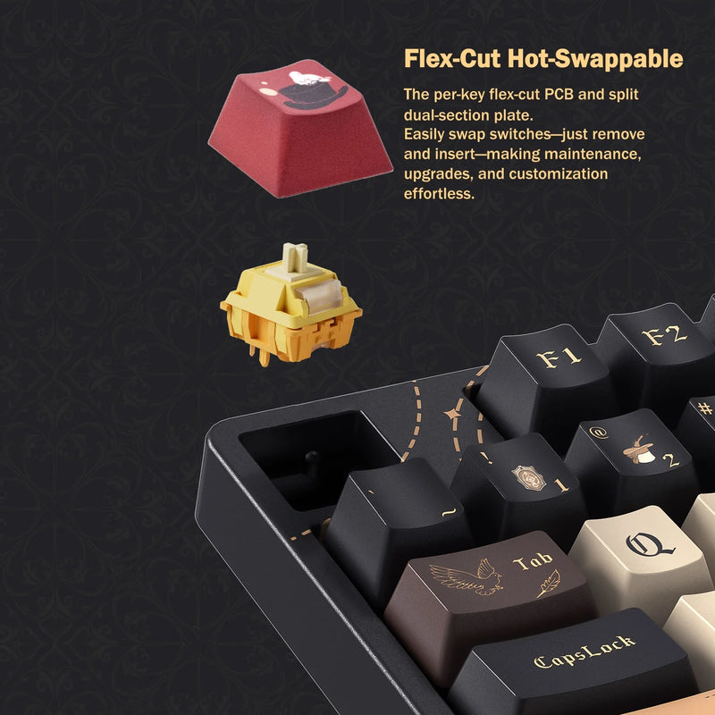 Akko 5108 V5 Mechanical Keyboard Full Size 8K Per-Key Flex-Cut Hot-swappable RGB Type-C/2.4G&BT Wireless Gaming Keyboard Gasket