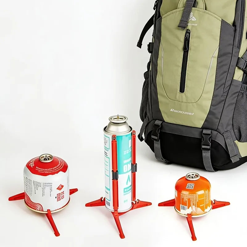 1pc Outdoor Folding Gas Tank Support Portable Flat Gas Tank Three-legged Stable Plastic Fixing Frame Camping Accessories