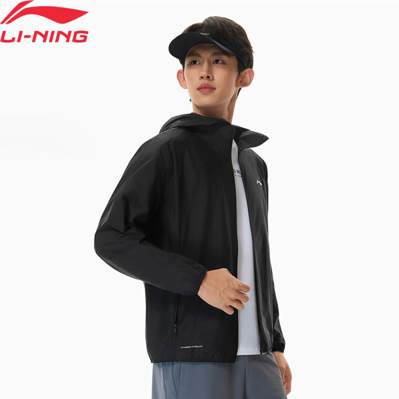 អាវ ហាត់ប្រាណ បុរស Li-Ning អាវ ខ្យល់ LN ការពារទឹក ប៉ូលីអាមីត រាង ធម្មតា ទន់ និង អាច ដកដង្ហើម បាន បែប បុរាណ LiNing Fitness អាវ AFDW475