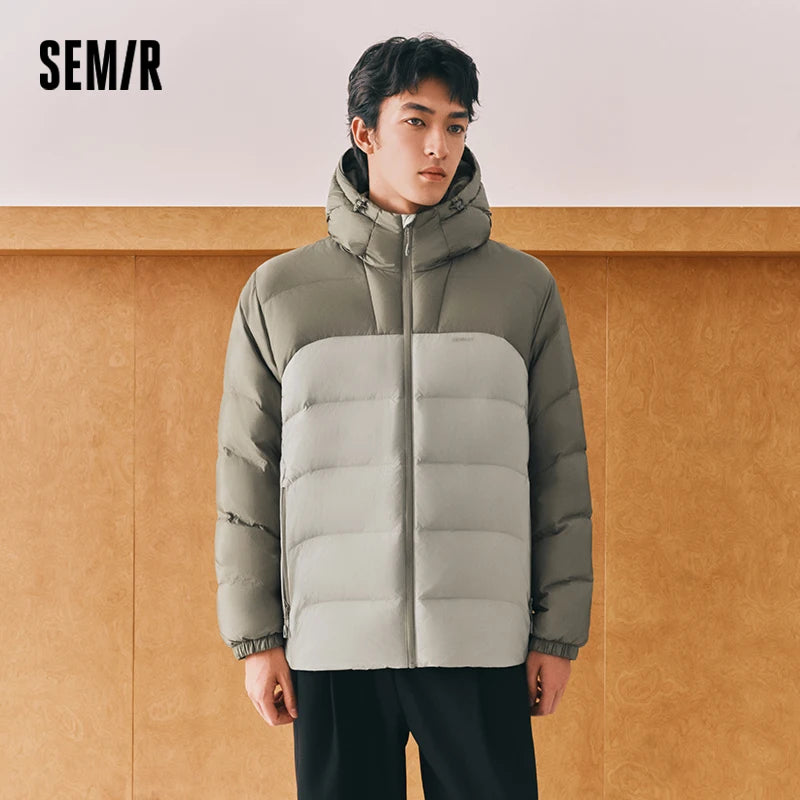 Semir Men Down Jacket Water Repellent 90 Percent Down Fill 2026 Winter Cold Weather Everyday Style Outdoor Layer