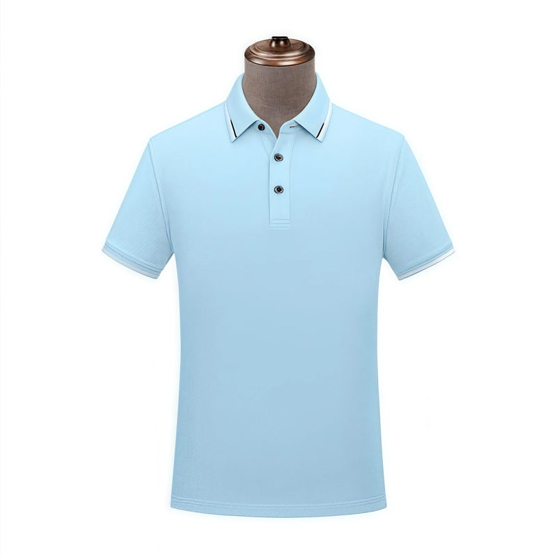 5A antibacterial intercolor Short Sleeve Turn-down Collar  Top  Business Sport 12 colors High-End Pure Cotton Polo shirt