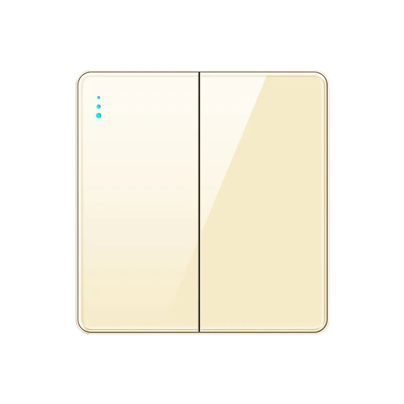 EU RU UK Standard 1/2 Way Wall Light Switch Luxury Full Tempered Glass Panel ON OFF Power Push Button Switch1/2/3/4 Gang Type 86