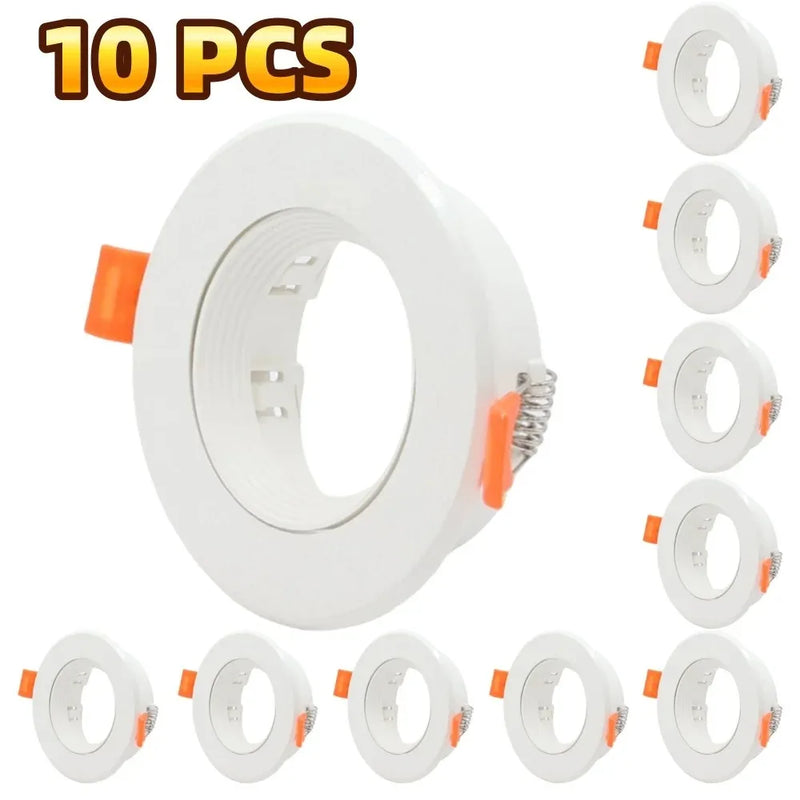 1/10PCS Round Spotlights Recessed Downlight Round GU10 MR16 Sockets Spot Light Ceiling Fixture for Living Room Home Decor