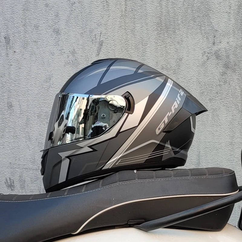 Professional safety double lens racing motorcycle helmet cross country full face helmet capacete DOT approved casco moto