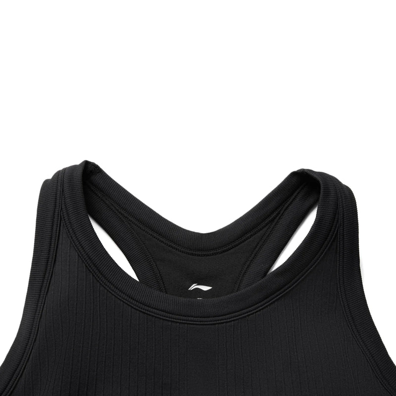 Li-Ning Women's Training Sleeveless Round Neck Vest 89.5%Nylon 10.5%Spandex Comfortable LiNing Sport Knit Camisole AUDV020