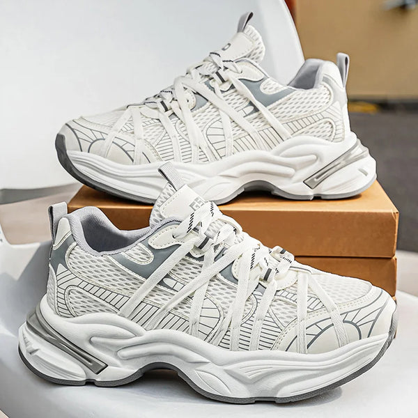 Chunky sneakers four seasons new Men's breathable light soft-sole anti-slip comfort outdoor casual walking sports running shoes