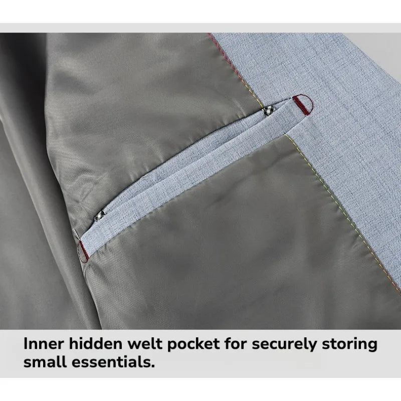 Men's Slim Fit Casual Blazer Stretch Anti-Wrinkle Suit Jacket Notch Lapel Business Daily Coat