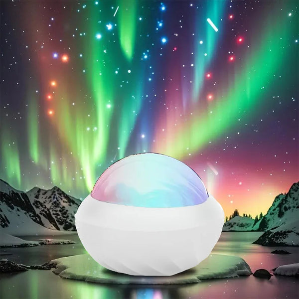 បញ្ជា USB LED Galaxy Projector ចង្កៀងបាល់បង្វិលដោយស្វ័យប្រវត្តិ 360° ភ្លើងរាត្រីបរិយាកាស ភ្លើងខាងជើងពីចម្ងាយសម្រាប់ការតុបតែងបន្ទប់ពិធីជប់លៀង