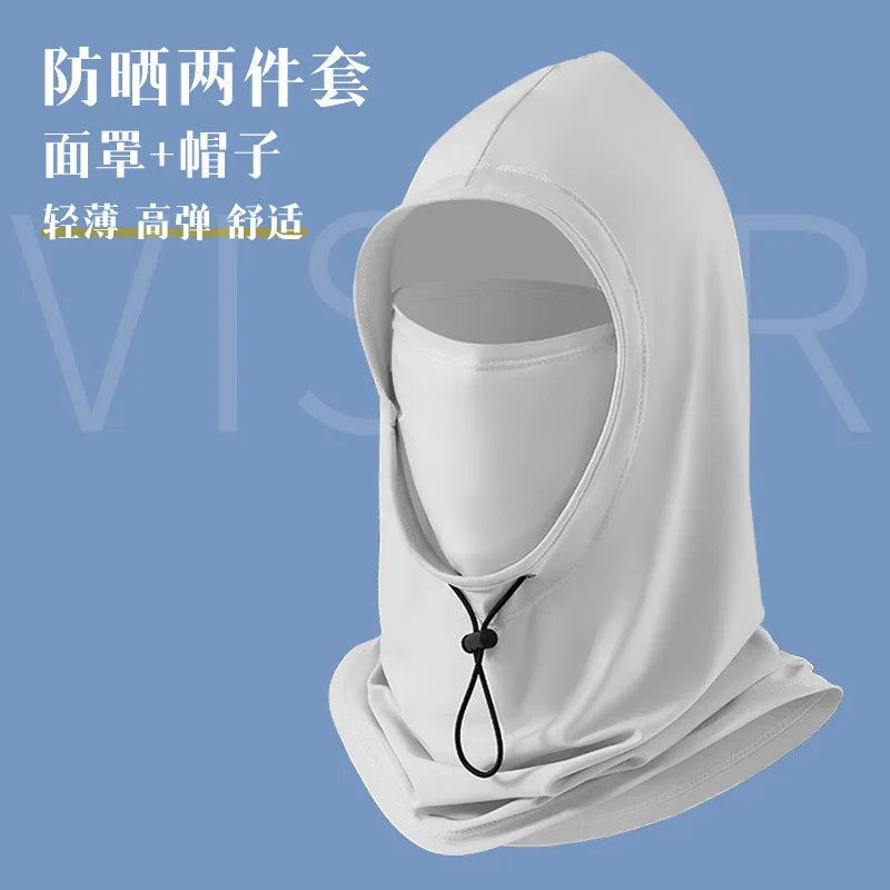 1pc Unisex Sunshade hat,4 Seasons Available Summer with Cool Head Scarf, Mask Face Neck Full Hood Hat Outdoor Leisure Hat.