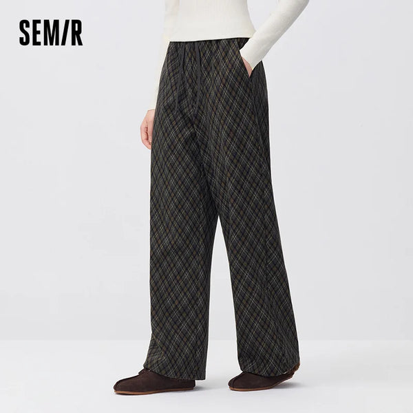 ខោ Semir សម្រាប់នារី ខោធម្មតា រាងស្លេក រលុង ជើងធំ រចនាបថទំនើប ឆ្នាំ២០២៦ រដូវរងាថ្មី ស្លៀកប្រចាំថ្ងៃ រចនាបថធម្មតាសម្រាប់ទីក្រុង ស្លៀកពាក់ប្រចាំថ្ងៃ