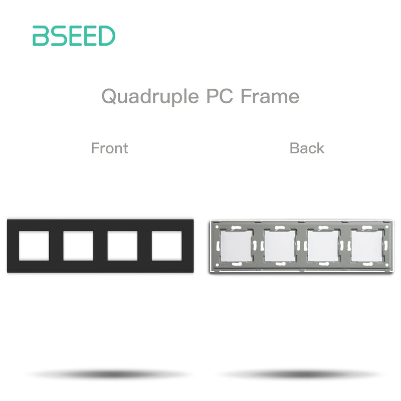 BSEED EU Wall Plastic Panel With Double Internet Socket CAT5 RJ45 ST TV USB Function Parts Power Socket DIY Free Combination