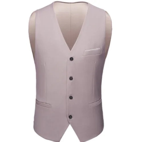 Asian Size Men's Sleeveless Vest, Single-breasted V-neck Vests Jacket, 26 Colors Can Choose From Waistcoat.