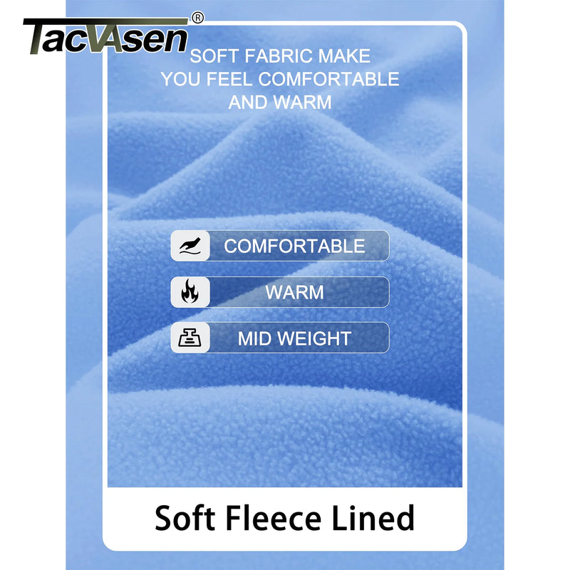 TACVASEN Thermal Fleece Sweatshirts Mens Casual Crewneck Sweatshirt Autumn Winter Warm Hoodie Workout Athletic Pullover Tops