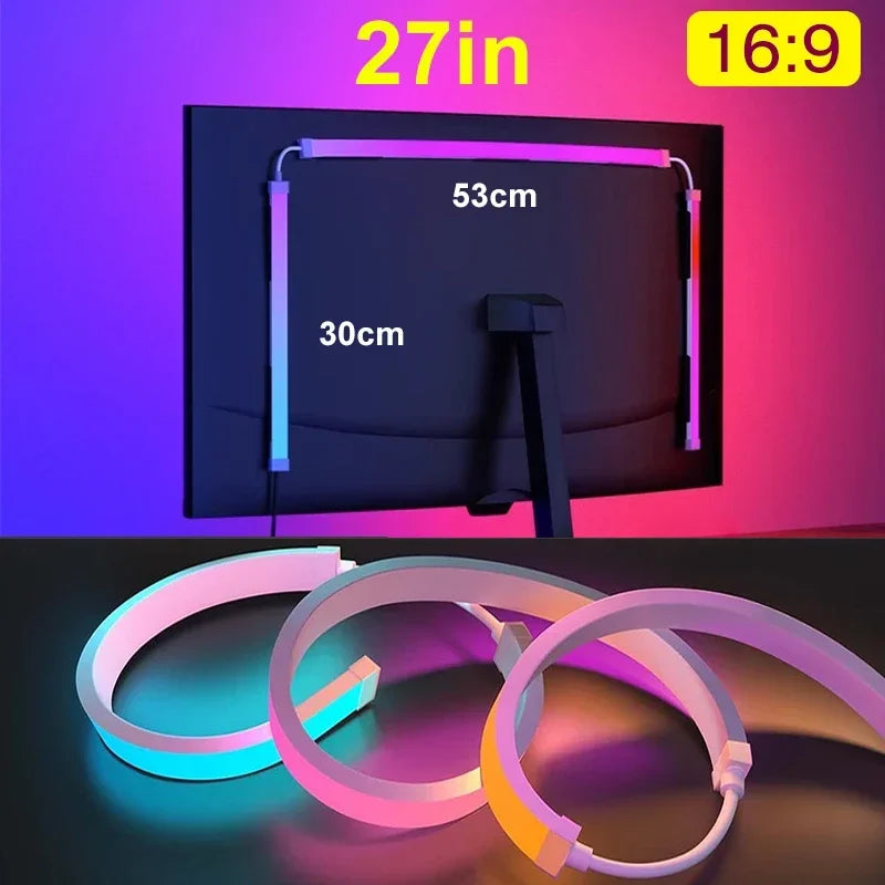 បន្ទះភ្លើង LED អេក្រង់ Ambilight RGB ភ្លើងកុំព្យូទ័រ Sync Color Monitor Ambient Lighting PC Backlight Pickup សម្រាប់បន្ទប់លេងហ្គេម