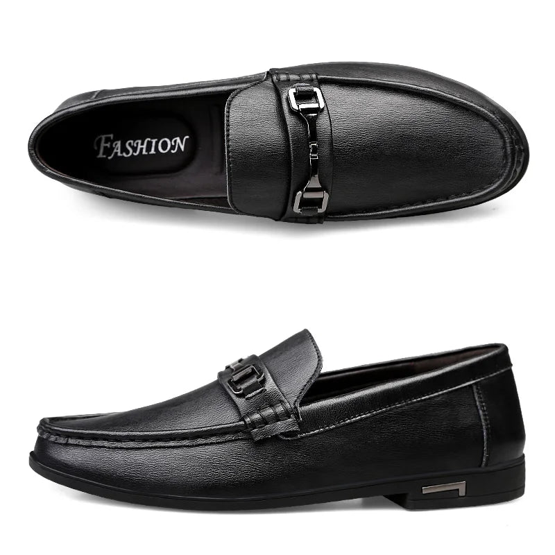 Spring Autumn Men Casual Luxury Leather Men's Loafers Lofer Shoes Loafer Loffers Slip-On Mocasines Hombre Dropshipping