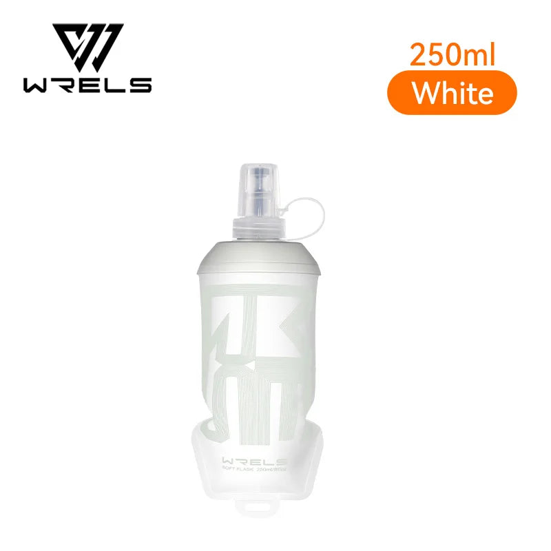 WRELS TPU Soft Water Bottle BPA‑Free Collapsible Flask Leakproof Soft Flask Hiking Climbing Marathon Sports Hydration Pack