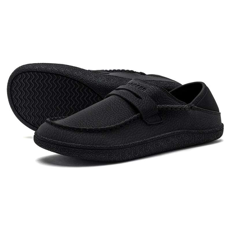 HOBIBEAR Women's Wide Width Barefoot Loafers Slip-On Lightweight Comfortable Faux Leather Casual Flats