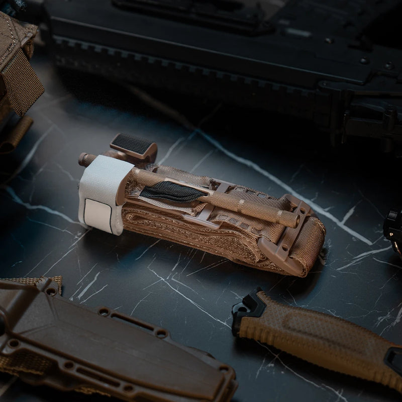 RHINO RESCUE 3x95cm Tan Tourniquet, Khaki Color Windlass Style TQT, Emergency Hemostatic Device for Tactical IFAK
