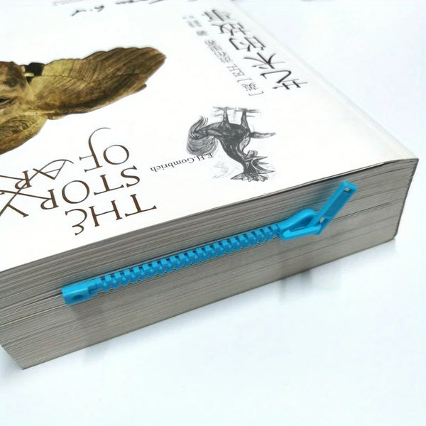 3pcs Innovative Zipper-Shaped Bookmark - Durable Plastic, Perfect for Everyday Office Use, Random colors, Bookmark