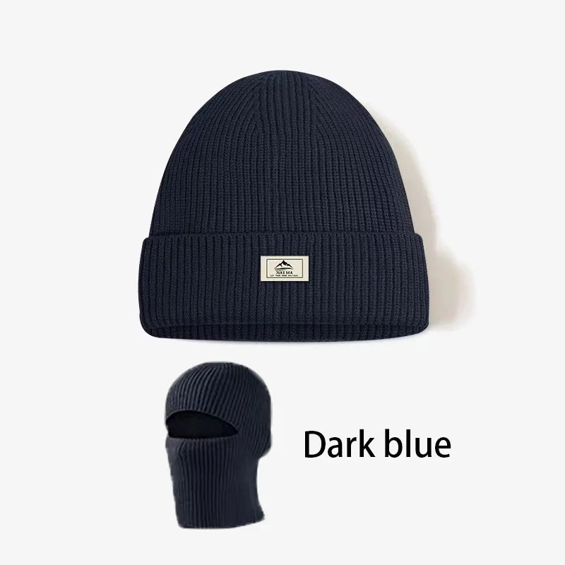 Winter Men's Hats Knitted Wool Hat Windproof And Cold Resistant Head Cover Mask Warm And Cold Hat Outdoor Balaclava Warm Hat