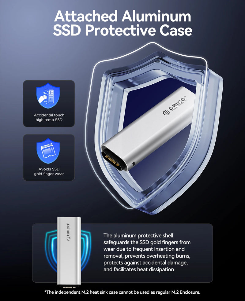 ORICO USB4 Internal SSD Duplicator Docking Station 40Gbps M.2 NVMe SSD Clone Docking Station 2/4 Bay Offline Clone SSD Enclosure