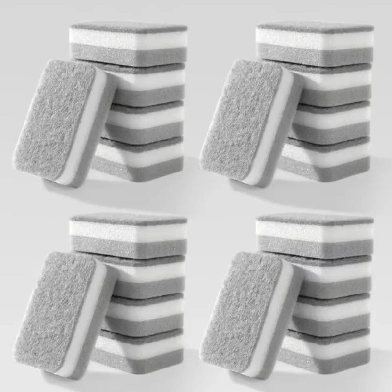 5/10/20 piece double-sided cleaning sponge; pot cleaning and maintenance washing sponge; household grinding pad tool set sponge