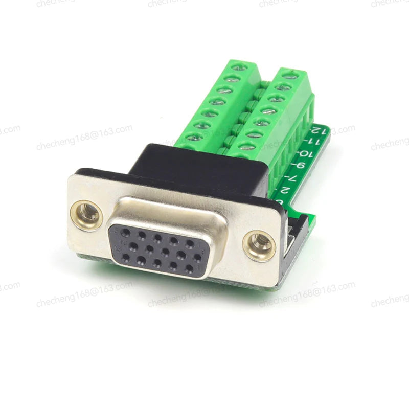 DB15 Solder-free VGA Connector Male Female HDB15-pin Plug Industrial Grade VGA 15 Pin 3+9 Computer Monitor Projector Connector