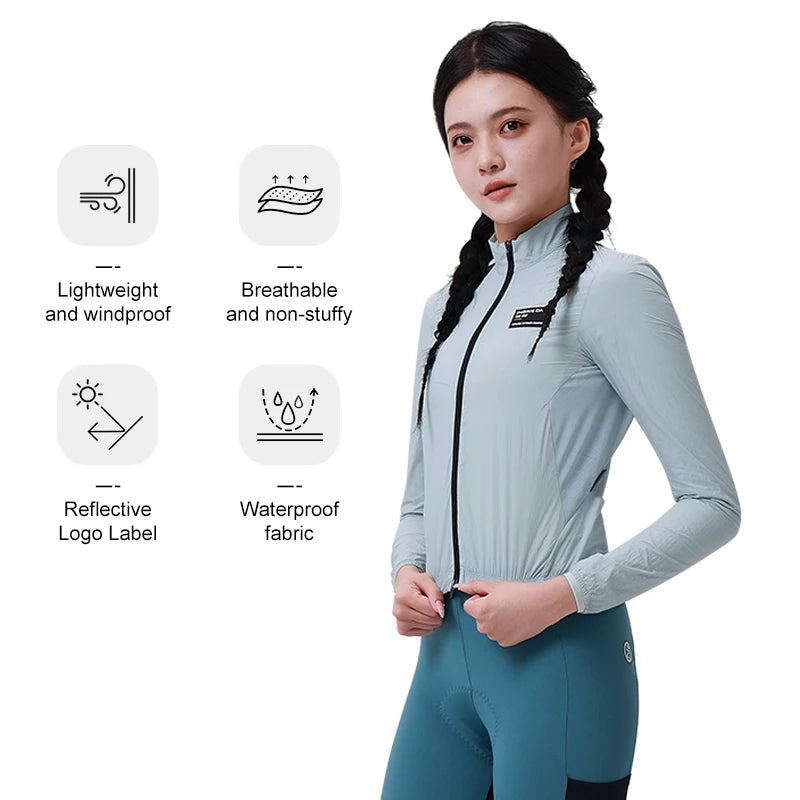 INBIKE Women's Windbreaker Lightweight Waterproof MTB Cycling Clothing Running Jackets for Riding Bike Biking Clothes Quick Dry