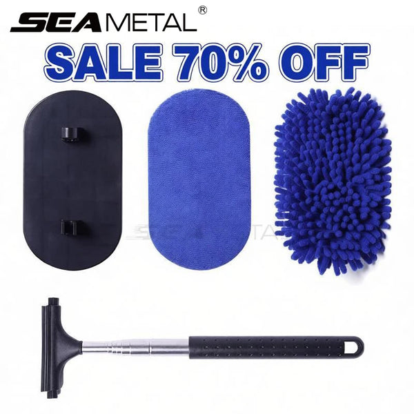 SEAMETAL Car Window Cleaner Brush Set Telescopic Auto Windshield Glass Cleaning Tool Kits Car Clean Gadgets for Car Accessories