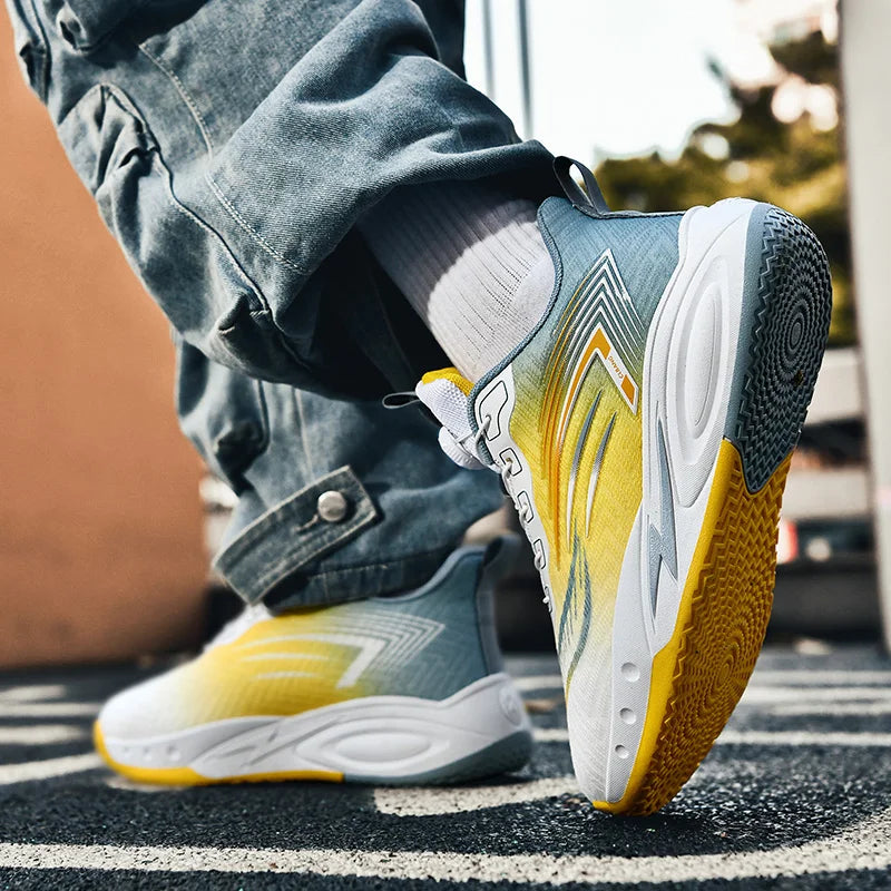 Basketball shoes spring summer anti-slip soft sole competition ball shoes outdoor casual sneakers students sports running shoes