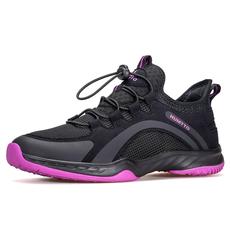 HUMTTO Lightweight Running Shoes Luxury Designer Shoes for Women Breathable Black Casual Sneakers Sports Jogging Womens Trainers