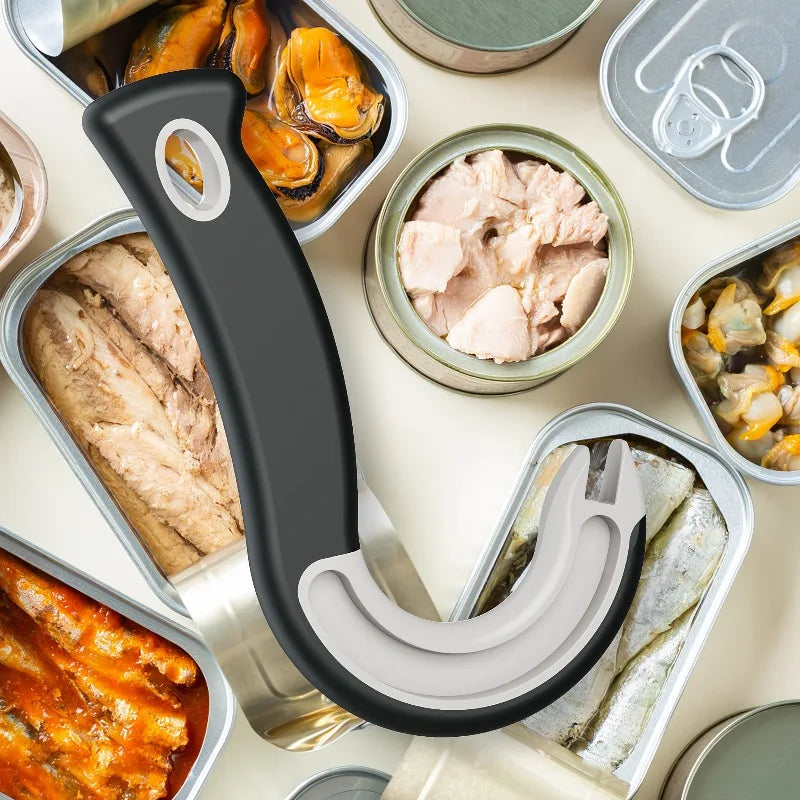 1pc Easy-Grip Hook Can Opener - Durable Plastic, Perfect for Home & Restaurant Use, Ideal Christmas Party Accessory.