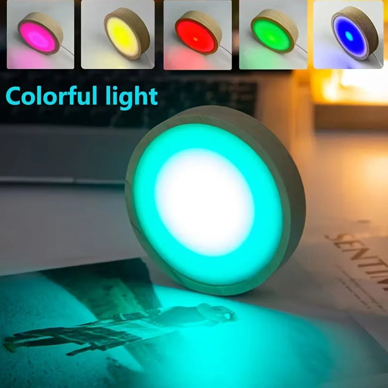 Crystal Ball Lamp Holder LED Lamp Stand Suitable for Crystal Art Warm Light Base Wooden LED Display Base for DIY Table Lamps