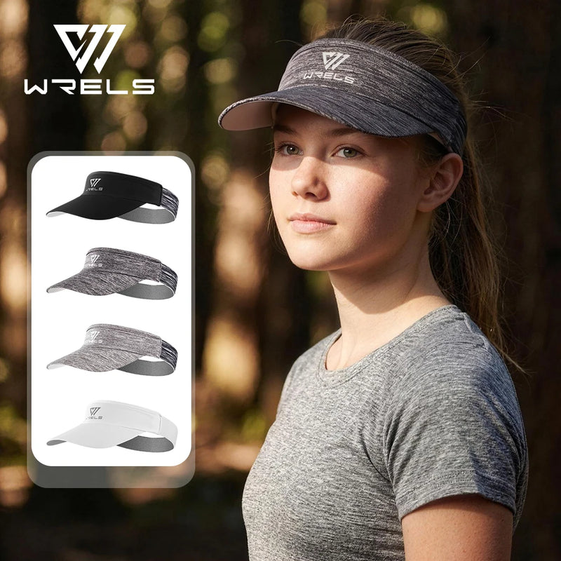 WRELS Sports Empty Top Baseball Cap Summer Sport Sun Visor Hats for Women and Men Quick Dry Elastic Sunscreen Tennis Golf Caps