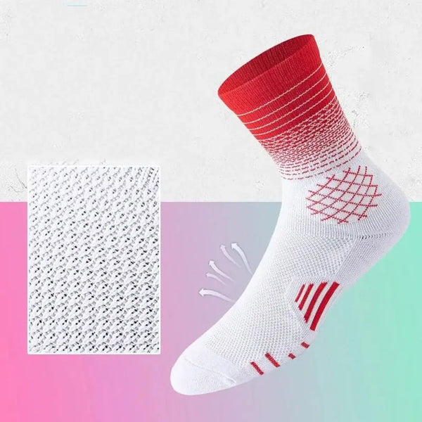 WRELS 1/2/3 Pairs Basketball Socks Cushioned Compression Crew Athletic Socks Arch Support Moisture Wicking Running Sports Socks
