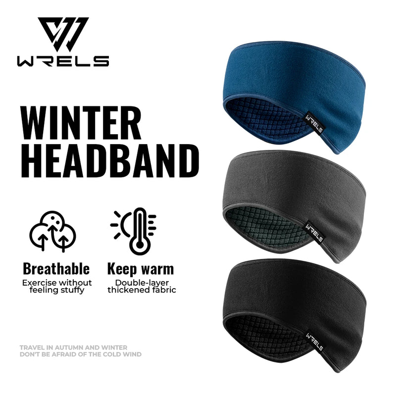 WRELS Earmuffs Windproof Warm Ear Warmers Fleece Headband Breathable Elastic Anti Cold Men Women Running Riding Skiing Ear Cover